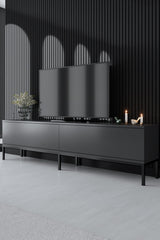 Set mobilă pentru sufragerie Lord, Diverse culori, 180x30x47 cm - Antracit - Negru | SKU: 618BLY1198 | Set mobilă pentru sufragerie Lord, 180x30x47 cm, varianta Antracit - Negru, produs pentru amenajarea locuinței, disponibil online în România la CasaMob