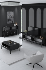 Set mobilă pentru sufragerie Lord, Diverse culori, 180x30x47 cm - Antracit - Negru | SKU: 618BLY1198 | Set mobilă pentru sufragerie Lord, 180x30x47 cm, varianta Antracit - Negru, produs pentru amenajarea locuinței, disponibil online în România la CasaMob