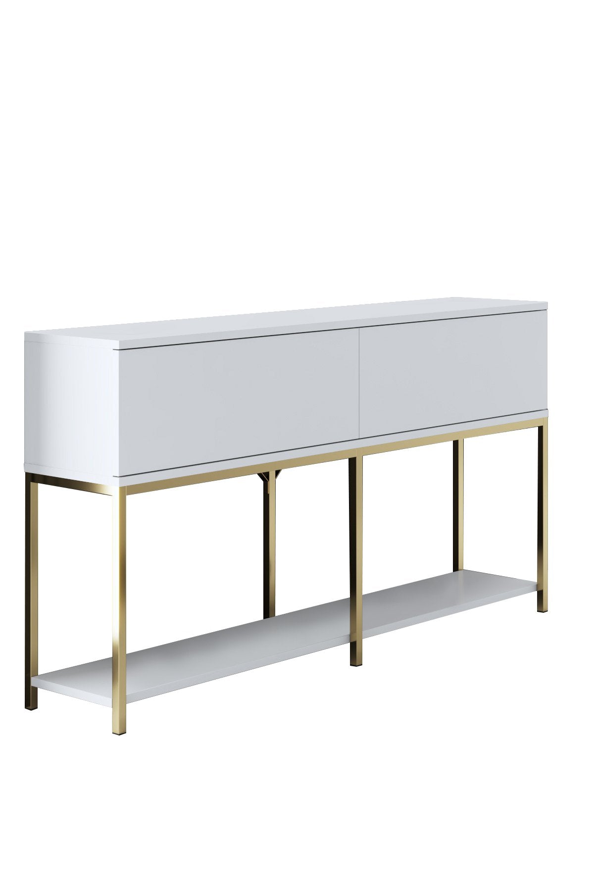 Set mobilă pentru sufragerie Lord, Diverse culori, 180x30x47 cm - Alb - Auriu | SKU: 618BLY1203 | Set mobilă pentru sufragerie Lord, 180x30x47 cm, varianta Alb - Auriu, produs pentru amenajarea locuinței, disponibil online în România la CasaMob