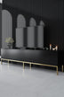 Negru - Auriu | SKU: 618BLY1212 | Comodă TV Lord, 180x30x47 cm, varianta Negru - Auriu, produs pentru amenajarea locuinței, disponibil online în România la CasaMob