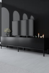 Comodă TV Lord, Diverse culori, 180x30x47 cm - Negru | SKU: 618BLY1220 | Comodă TV Lord, 180x30x47 cm, varianta Negru, produs pentru amenajarea locuinței, disponibil online în România la CasaMob