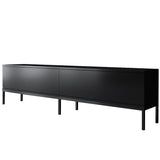 Comodă TV Lord, Diverse culori, 180x30x47 cm - Negru | SKU: 618BLY1220 | Comodă TV Lord, 180x30x47 cm, varianta Negru, produs pentru amenajarea locuinței, disponibil online în România la CasaMob
