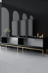 Comodă TV Lord, Diverse culori, 180x30x47 cm - Negru | SKU: 618BLY1220 | Comodă TV Lord, 180x30x47 cm, varianta Negru, produs pentru amenajarea locuinței, disponibil online în România la CasaMob