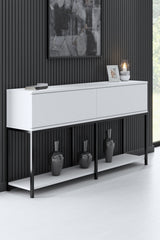 Set mobilă pentru sufragerie Lord, Diverse culori, 180x30x47 cm - Negru - Alb | SKU: 618BLY1211 | Set mobilă pentru sufragerie Lord, 180x30x47 cm, varianta Negru - Alb, produs pentru amenajarea locuinței, disponibil online în România la CasaMob