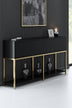 Negru - Auriu | SKU: 618BLY1215 | Set mobilă pentru sufragerie Lord, 180x30x47 cm, varianta Negru - Auriu, produs pentru amenajarea locuinței, disponibil online în România la CasaMob