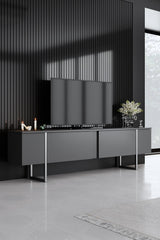 Set mobilă pentru sufragerie Luxe, Diverse culori, Diverse dimensiuni - Antracit - Argintiu - 180x30x50 cm | SKU: 618BLY1224 | Set mobilă pentru sufragerie Luxe, varianta Antracit - Argintiu - 180x30x50 cm, produs pentru amenajarea locuinței, disponibil online în România la CasaMob