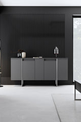 Set mobilă pentru sufragerie Luxe, Diverse culori, Diverse dimensiuni - Antracit - Argintiu - 180x30x50 cm | SKU: 618BLY1224 | Set mobilă pentru sufragerie Luxe, varianta Antracit - Argintiu - 180x30x50 cm, produs pentru amenajarea locuinței, disponibil online în România la CasaMob