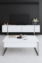 Set mobilă pentru sufragerie Luxe, Diverse culori, Diverse dimensiuni - Alb - Argintiu - 180x30x50 cm | SKU: 618BLY1225 | Set mobilă pentru sufragerie Luxe, varianta Alb - Argintiu - 180x30x50 cm, produs pentru amenajarea locuinței, disponibil online în România la CasaMob