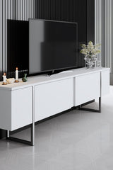 Set mobilă pentru sufragerie Luxe, Diverse culori, Diverse dimensiuni - Alb - Argintiu - 180x30x50 cm | SKU: 618BLY1225 | Set mobilă pentru sufragerie Luxe, varianta Alb - Argintiu - 180x30x50 cm, produs pentru amenajarea locuinței, disponibil online în România la CasaMob