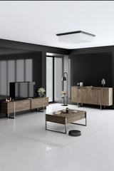 Set mobilă pentru sufragerie Luxe, Diverse culori, Diverse dimensiuni - Nuc - Argintiu - 180x30x50 cm | SKU: 618BLY1226 | Set mobilă pentru sufragerie Luxe, varianta Nuc - Argintiu - 180x30x50 cm, produs pentru amenajarea locuinței, disponibil online în România la CasaMob