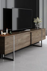 Set mobilă pentru sufragerie Luxe, Diverse culori, Diverse dimensiuni - Nuc - Argintiu - 180x30x50 cm | SKU: 618BLY1226 | Set mobilă pentru sufragerie Luxe, varianta Nuc - Argintiu - 180x30x50 cm, produs pentru amenajarea locuinței, disponibil online în România la CasaMob