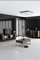 Set mobilă pentru sufragerie Luxe, Diverse culori, Diverse dimensiuni - Nuc - Argintiu - 180x30x50 cm | SKU: 618BLY1226 | Set mobilă pentru sufragerie Luxe, varianta Nuc - Argintiu - 180x30x50 cm, produs pentru amenajarea locuinței, disponibil online în România la CasaMob