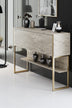 Travertin - Auriu | SKU: 618BLY1228 | Set mobilă pentru sufragerie Luxe Set, 180x30x47 cm, varianta Travertin - Auriu, produs pentru amenajarea locuinței, disponibil online în România la CasaMob