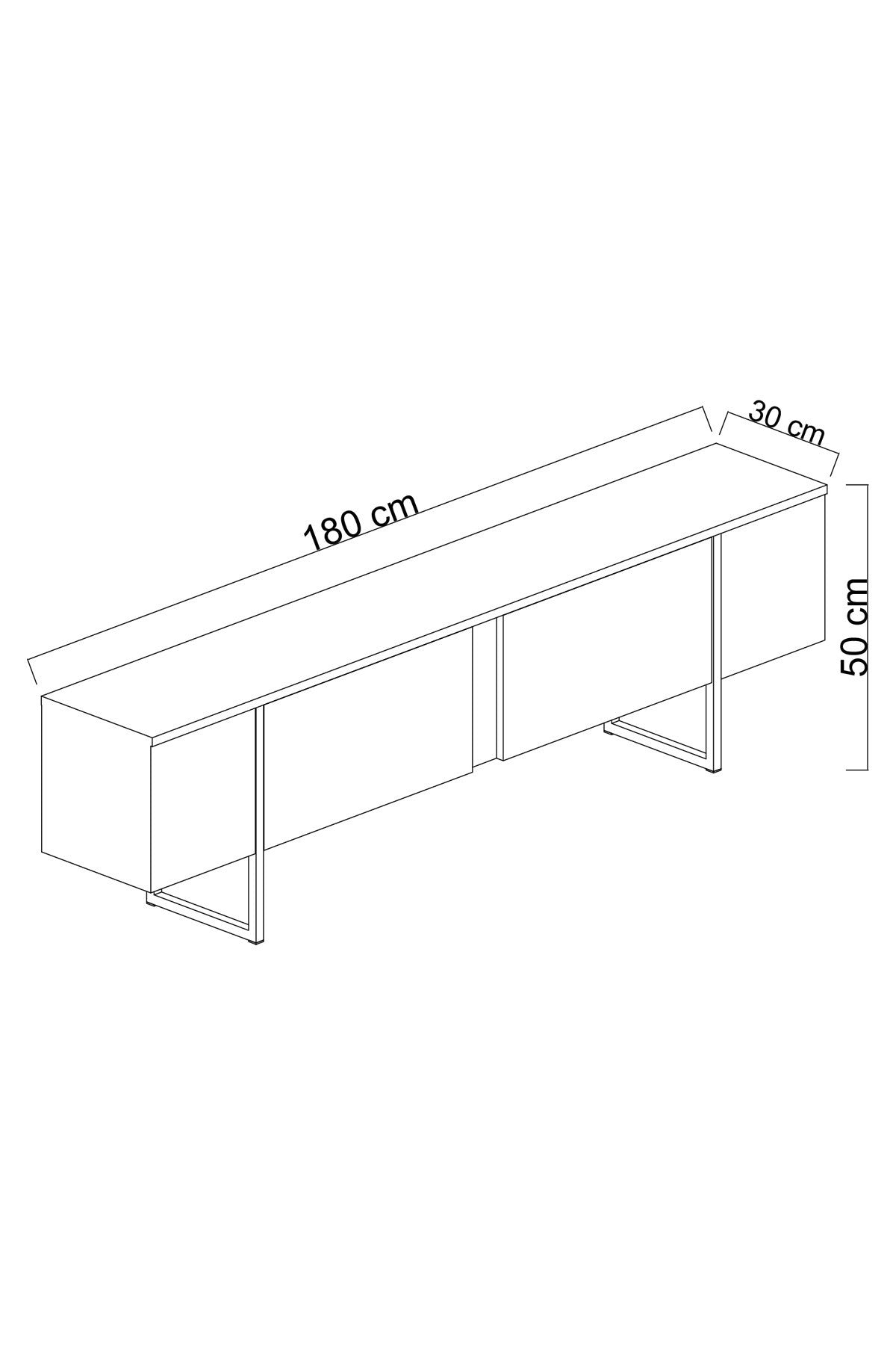 Comodă TV Luxe, Diverse culori, 180x30x50 cm - Nuc - Argintiu | SKU: 618BLY1252 | Comodă TV Luxe, 180x30x50 cm, varianta Nuc - Argintiu, produs pentru amenajarea locuinței, disponibil online în România la CasaMob