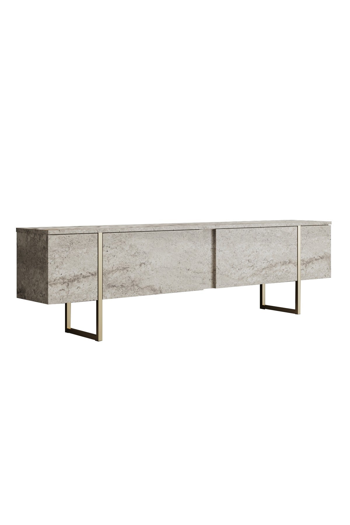 Comodă TV Luxe, Diverse culori, 180x30x50 cm - Travertin - Auriu | SKU: 618BLY1254 | Comodă TV Luxe, 180x30x50 cm, varianta Travertin - Auriu, produs pentru amenajarea locuinței, disponibil online în România la CasaMob
