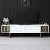 Alb - Auriu | SKU: 618BLY1282 | Comodă TV auriu Line, 180x30x18 cm, varianta Alb - Auriu, produs pentru amenajarea locuinței, disponibil online în România la CasaMob