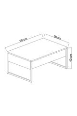 Măsuță de cafea Luxe, Diverse culori, 90x60x40 cm - Nuc - Argintiu | SKU: 618BLY1352 | Măsuță de cafea Luxe, 90x60x40 cm, varianta Nuc - Argintiu, produs pentru amenajarea locuinței, disponibil online în România la CasaMob