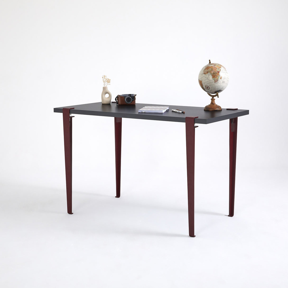 Birou Eridanos Burgundy, Antracit - Bordo, 120x60x75 cm