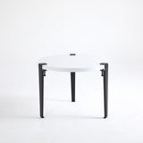 Măsuță de cafea Fregoia Black, Alb - Negru, Ø60x45 cm