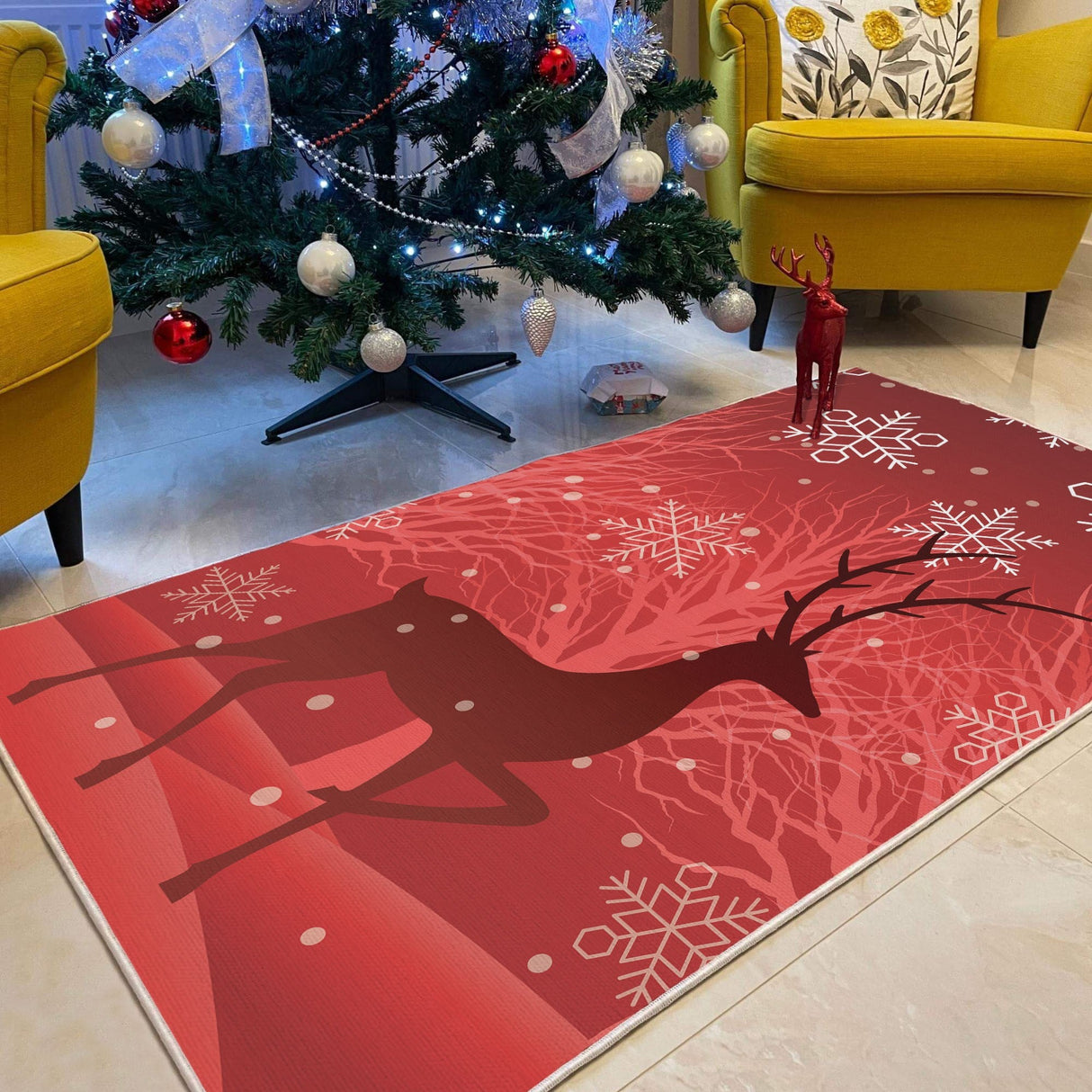 Covor Woopamuk419, Roșu - Alb, Diverse dimensiuni - 180x280x1 cm | SKU: 633HFT1144 | Covor Woopamuk419, Roșu - Alb, varianta 180x280x1 cm, produs pentru amenajarea locuinței, disponibil online în România la CasaMob
