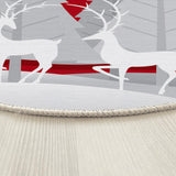 Covor Woopamuk448, Roșu - Alb, Diverse dimensiuni - Ø150x5 cm | SKU: 633HFT1463 | Covor Woopamuk448, Roșu - Alb, varianta Ø150x5 cm, produs pentru amenajarea locuinței, disponibil online în România la CasaMob