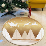Covor Woopamuk449, Auriu - Alb, Diverse dimensiuni - Ø150x5 cm | SKU: 633HFT1474 | Covor Woopamuk449, Auriu - Alb, varianta Ø150x5 cm, produs pentru amenajarea locuinței, disponibil online în România la CasaMob