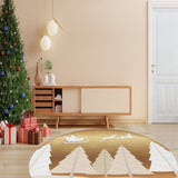 Covor Woopamuk449, Auriu - Alb, Diverse dimensiuni - Ø160x5 cm | SKU: 633HFT1475 | Covor Woopamuk449, Auriu - Alb, varianta Ø160x5 cm, produs pentru amenajarea locuinței, disponibil online în România la CasaMob