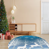 Covor Woopamuk450, Albastru - Alb, Diverse dimensiuni - Ø110x5 cm | SKU: 633HFT1481 | Covor Woopamuk450, Albastru - Alb, varianta Ø110x5 cm, produs pentru amenajarea locuinței, disponibil online în România la CasaMob
