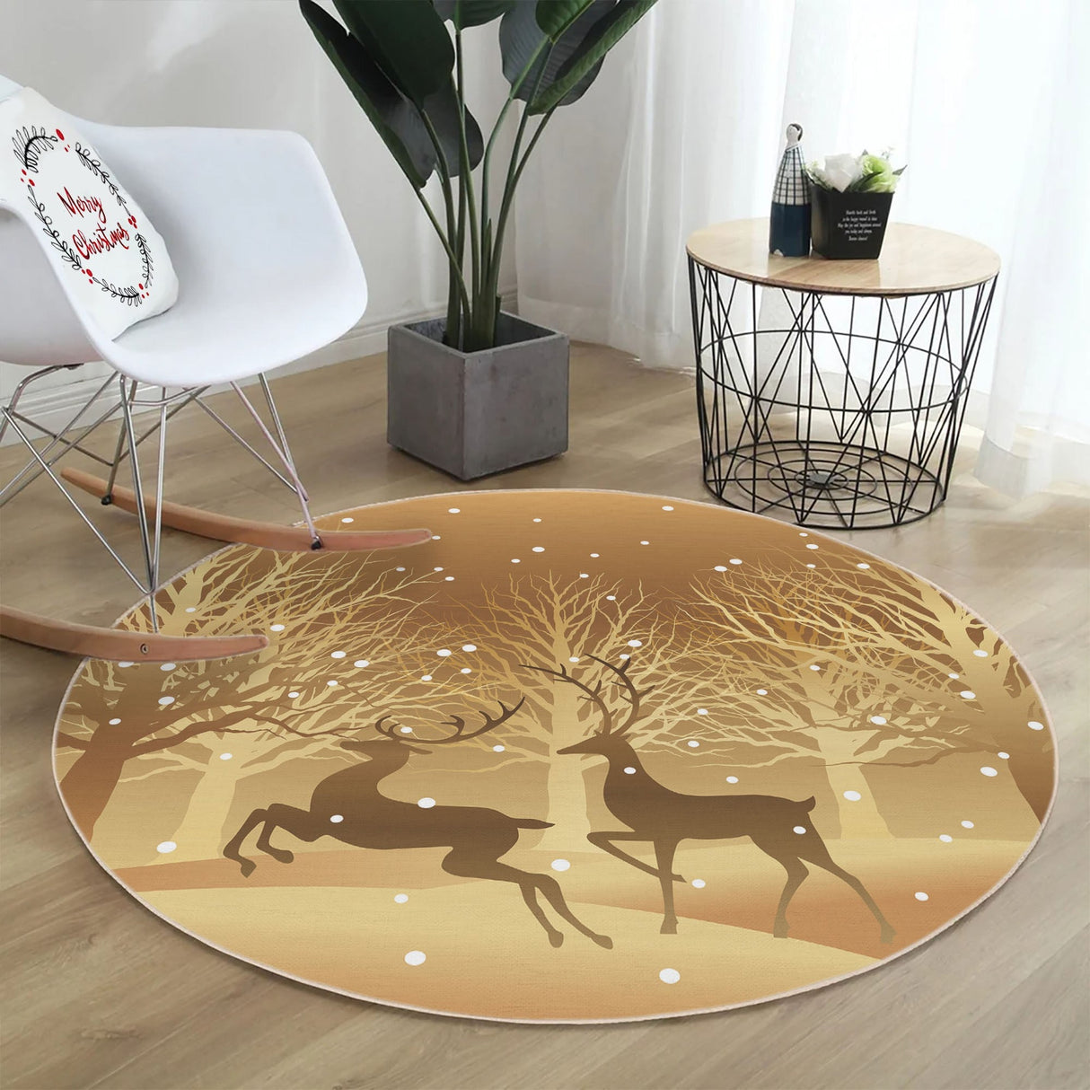 Covor Woopamuk451, Auriu, Diverse dimensiuni - Ø120x5 cm | SKU: 633HFT1493 | Covor Woopamuk451, Auriu, varianta Ø120x5 cm, produs pentru amenajarea locuinței, disponibil online în România la CasaMob