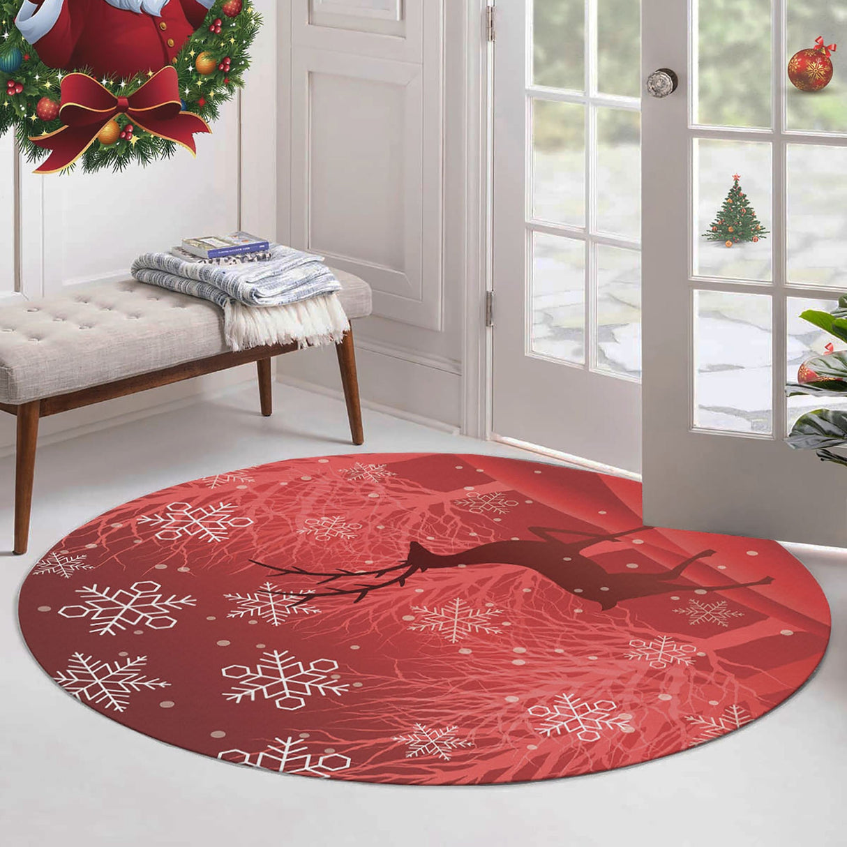 Covor Woopamuk452, Roșu, Diverse dimensiuni - Ø140x5 cm | SKU: 633HFT1507 | Covor Woopamuk452, Roșu, varianta Ø140x5 cm, produs pentru amenajarea locuinței, disponibil online în România la CasaMob