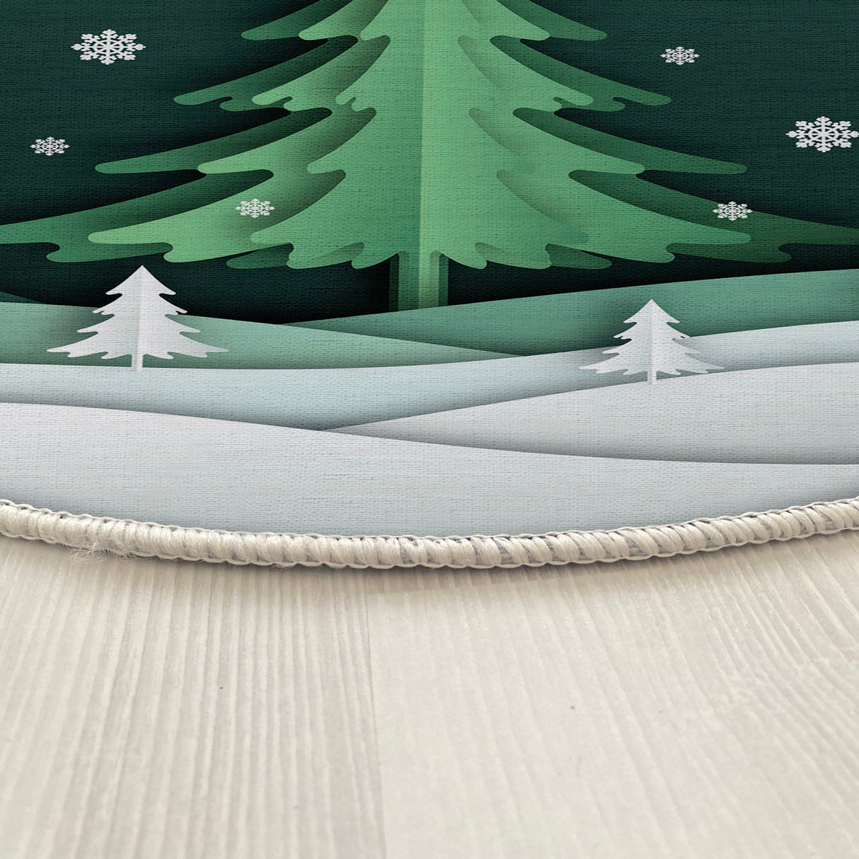 Covor Woopamuk465, Verde - Alb, Diverse dimensiuni - Ø120x5 cm | SKU: 633HFT1649 | Covor Woopamuk465, Verde - Alb, varianta Ø120x5 cm, produs pentru amenajarea locuinței, disponibil online în România la CasaMob