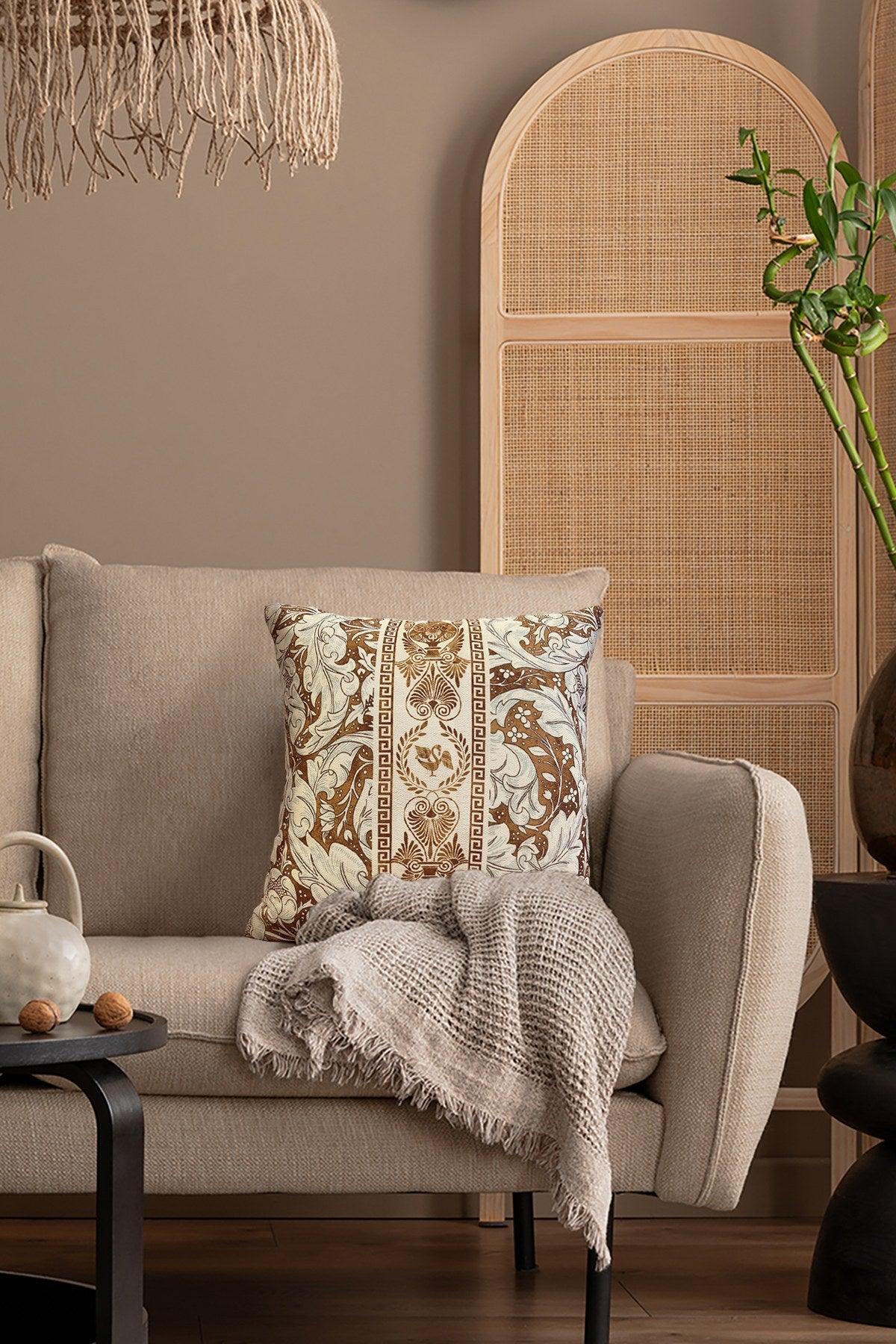 Pernă decorativă Ethnic v2, Diverse culori, 40x40 cm - Roșu cărămiziu - Alb | SKU: 636SRT1133 | Pernă decorativă Ethnic v2, 40x40 cm, varianta Roșu cărămiziu - Alb, produs pentru amenajarea locuinței, disponibil online în România la CasaMob