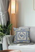 Albastru - Alb | SKU: 636SRT1135 | Pernă decorativă Ethnic, 40x40 cm, varianta Albastru - Alb, produs pentru amenajarea locuinței, disponibil online în România la CasaMob
