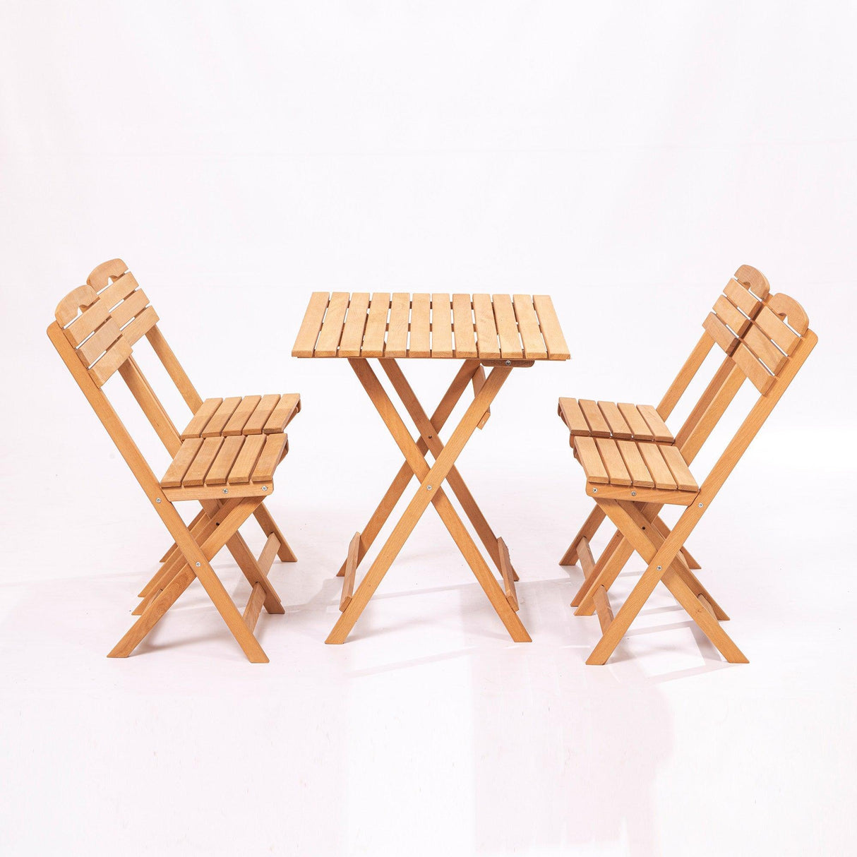 Set masă și scaune de grădină (5 bucăți) MY004, Maro, 80x72x60 cm