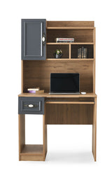 Birou Irmak 70229, Stejar - Antracit, 90x60x167 cm