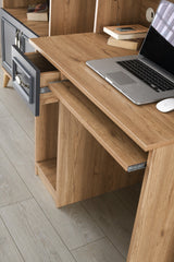 Birou Irmak 70229, Stejar - Antracit, 90x60x167 cm