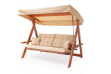 Balansoar de grădină Grand Lyon 2400, Natur - Bej, 175x70x190 cm