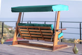 Balansoar de grădină Sia 2200, Natur - Dark green, 175x70x190 cm