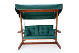 Balansoar de grădină Sia 2200, Natur - Dark green, 175x70x190 cm