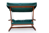 Balansoar de grădină Sia 2200, Natur - Dark green, 175x70x190 cm