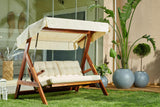 Balansoar de grădină Helen 2000, Diverse culori, 148x58x180 cm - Natur - Bej | SKU: 675SWG1109 | Balansoar de grădină Helen 2000, 148x58x180 cm, varianta Natur - Bej, produs pentru amenajarea locuinței, disponibil online în România la CasaMob