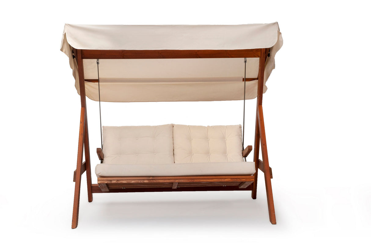 Balansoar de grădină Helen 2000, Diverse culori, 148x58x180 cm - Natur - Bej | SKU: 675SWG1109 | Balansoar de grădină Helen 2000, 148x58x180 cm, varianta Natur - Bej, produs pentru amenajarea locuinței, disponibil online în România la CasaMob