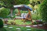 Balansoar de grădină Helen 2000, Diverse culori, 148x58x180 cm - Natur - Antracit | SKU: 675SWG1110 | Balansoar de grădină Helen 2000, 148x58x180 cm, varianta Natur - Antracit, produs pentru amenajarea locuinței, disponibil online în România la CasaMob