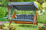 Balansoar de grădină Helen 2000, Diverse culori, 148x58x180 cm - Natur - Antracit | SKU: 675SWG1110 | Balansoar de grădină Helen 2000, 148x58x180 cm, varianta Natur - Antracit, produs pentru amenajarea locuinței, disponibil online în România la CasaMob