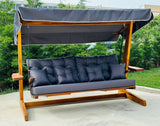 Balansoar de grădină Luna Deluxe 2600, Diverse culori, Diverse dimensiuni - Antracit - 201x70x195 cm | SKU: 675SWG1111 | Balansoar de grădină Luna Deluxe 2600, varianta Antracit - 201x70x195 cm, produs pentru amenajarea locuinței, disponibil online în România la CasaMob