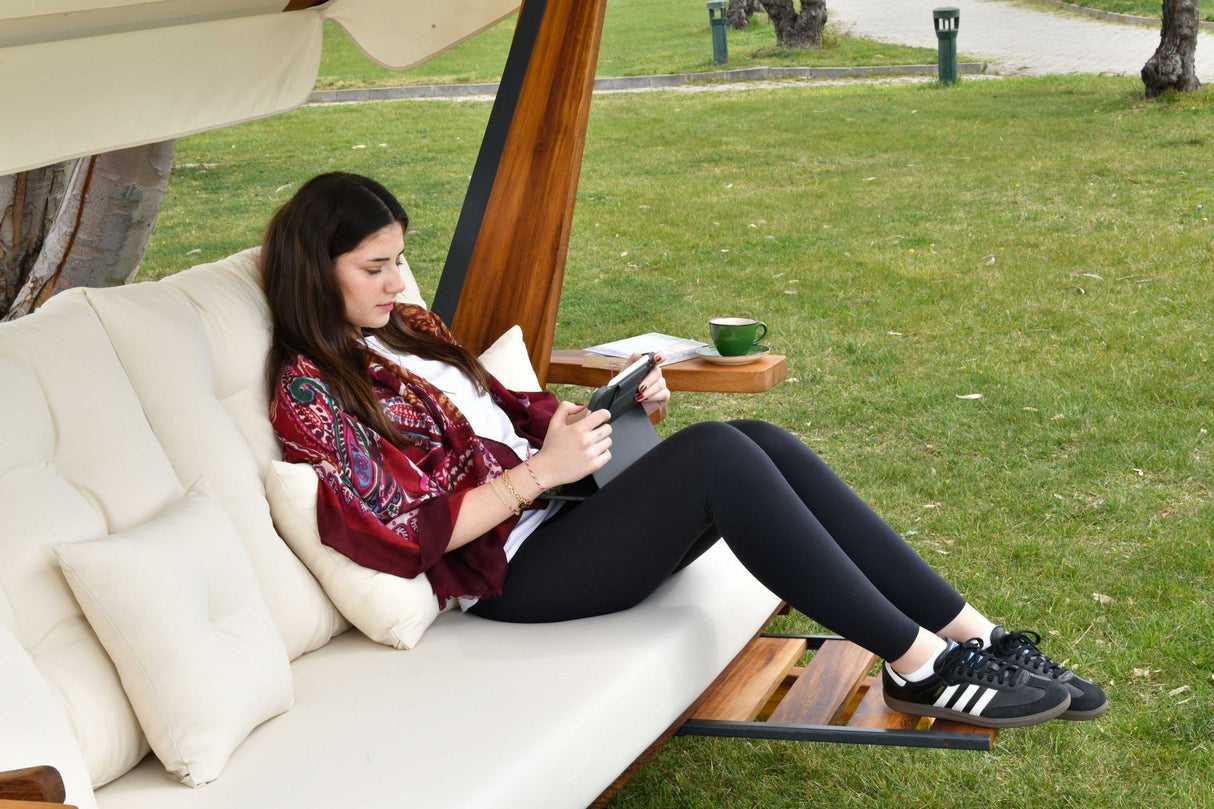 Balansoar de grădină Luna Deluxe 2600, Diverse culori, Diverse dimensiuni - Bej - 201x70x195 cm | SKU: 675SWG1113 | Balansoar de grădină Luna Deluxe 2600, varianta Bej - 201x70x195 cm, produs pentru amenajarea locuinței, disponibil online în România la CasaMob