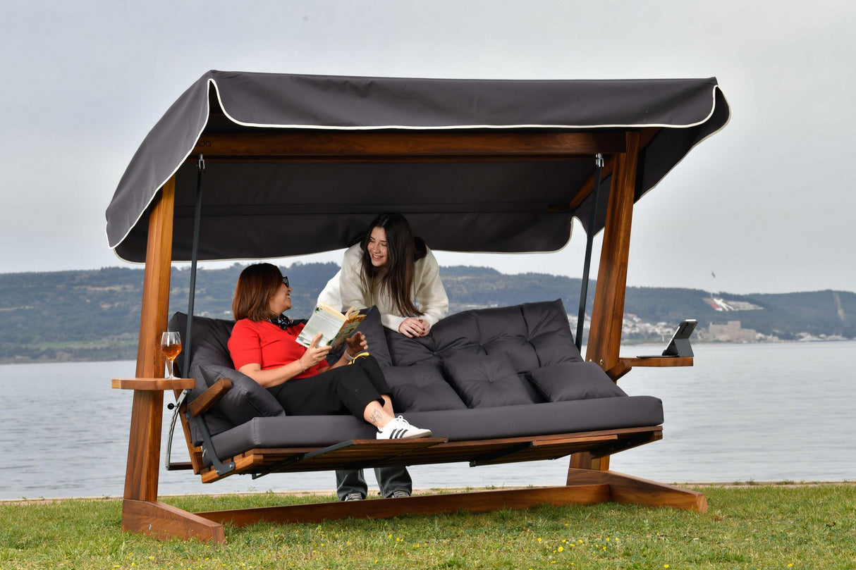 Balansoar de grădină Luna Deluxe 2600, Diverse culori, Diverse dimensiuni - Antracit - 201x70x195 cm | SKU: 675SWG1111 | Balansoar de grădină Luna Deluxe 2600, varianta Antracit - 201x70x195 cm, produs pentru amenajarea locuinței, disponibil online în România la CasaMob