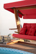 Natur - Roșu - 200x70x200 cm | SKU: 675SWG1112 | Balansoar de grădină Luna Deluxe 2600, varianta Natur - Roșu - 200x70x200 cm, produs pentru amenajarea locuinței, disponibil online în România la CasaMob