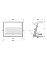 Balansoar de grădină Viva 2400, Diverse culori, 237x100x175 cm - Antracit | SKU: 675SWG1115 | Balansoar de grădină Viva 2400, 237x100x175 cm, varianta Antracit, produs pentru amenajarea locuinței, disponibil online în România la CasaMob