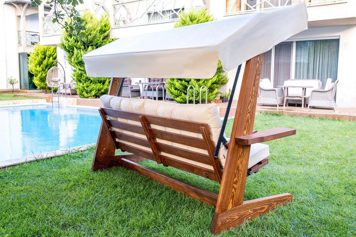 Balansoar de grădină Viva 2400, Diverse culori, 237x100x175 cm - Bej | SKU: 675SWG1116 | Balansoar de grădină Viva 2400, 237x100x175 cm, varianta Bej, produs pentru amenajarea locuinței, disponibil online în România la CasaMob